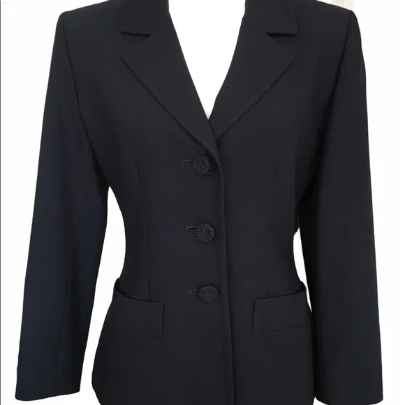 Yve St Laurent Navy Wool Blazer - Picture 1 of 4